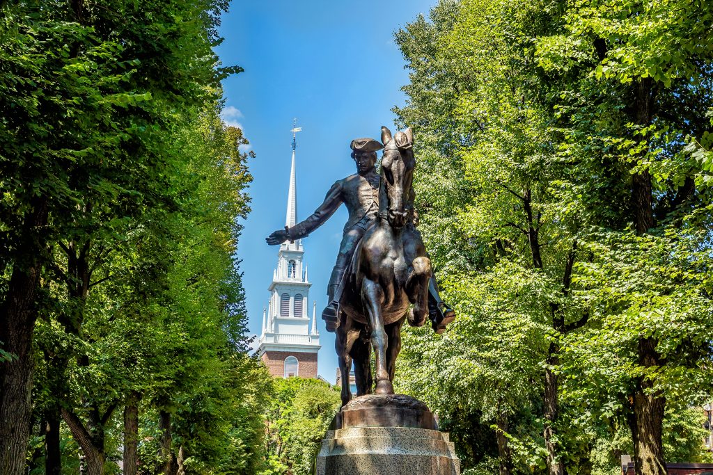 Statue in Boston, Memorial Day Weekend